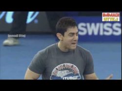 IPTL – Watch Roger Federer Give Aamir Khan A Tennis Lesson
