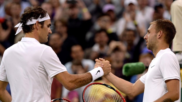 Roger Federer and Dan Evans