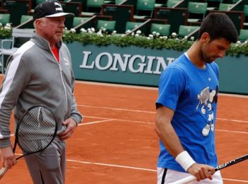Boris Becker and Novak Djokovic